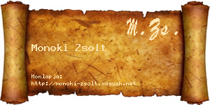 Monoki Zsolt névjegykártya